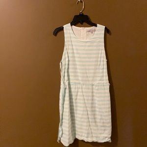 Short striped scalloped dress (tie back)